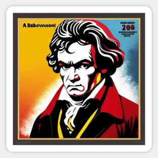 Beethoven Vinyl Record Album Cover III Sticker